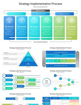 战略实施过程流程信息图PPT模板Strategy Implementation Process