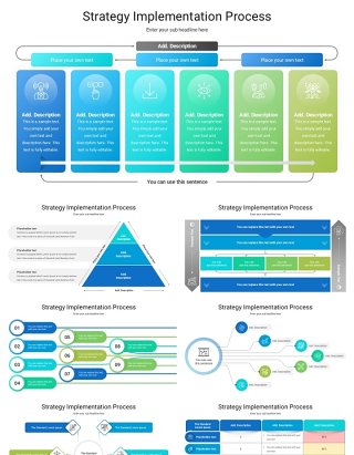 战略实施过程流程信息图PPT模板Strategy Implementation Process