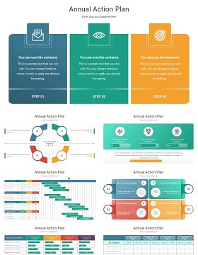 年度行动计划信息图PPT模板Annual Action Plan
