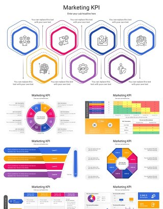 营销KPI绩效信息图PPT模板Marketing KPI