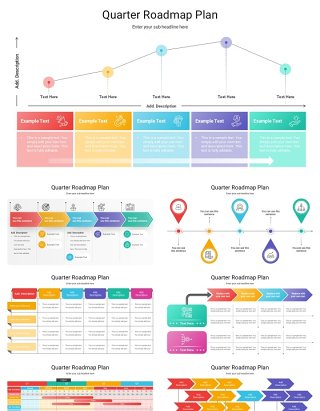 季度规划路线图项目计划表格信息图PPT模板Quarter Roadmap Plan