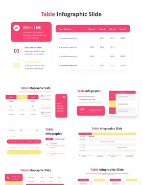 表格信息图表PPT模板Table Infographic