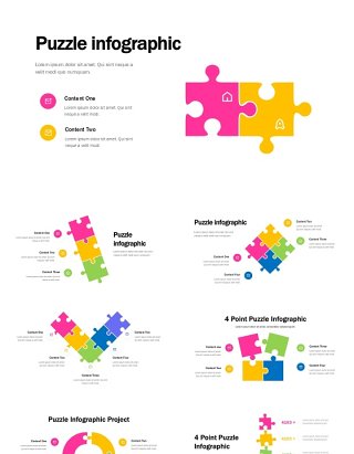 拼图信息图表PPT模板Puzzle infographic (copy)