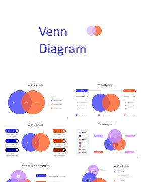 韦恩图文氏图信息图表PPT素材模板Venn Diagram - Powerpoint