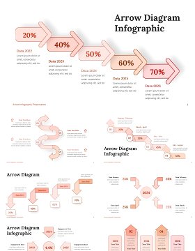 箭头信息图表PPT模板素材Arrow Infographic