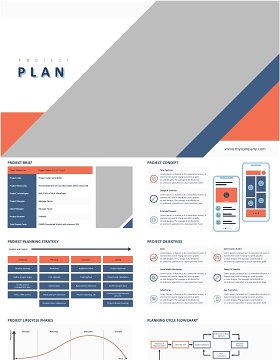 项目计划可插图PPT模板ProjectPlan_Red