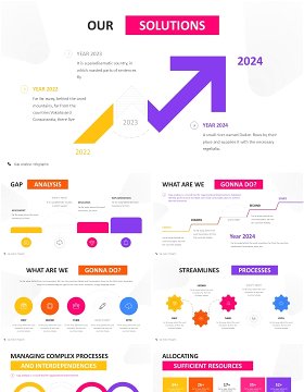 标杆行业差异分析解决信息图表PPT模板Gap Analysis