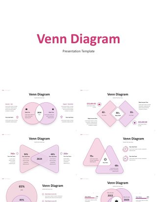 韦恩图文氏图PPT模板信息图Venn Diagram