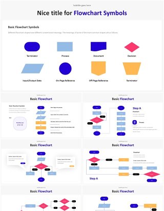 流程图架构图PPT图表素材Flowchart Infographic