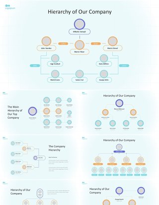 公司人员组织结构图PPT素材Organizational Chart Presentation Template