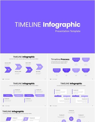 时间线时间轴PPT素材模板Timeline (no image)