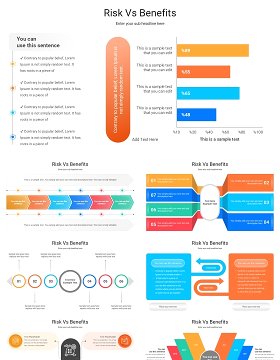 风险与收益信息图表PPT素材模板Risk Vs Benefits