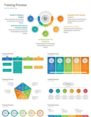 培训流程图PPT素材模板Training Proces