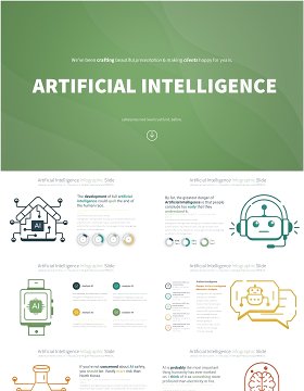 AI人工智能信息图PPT模板Artificial intelligence - Color 12 (Spectra)