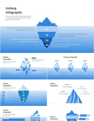 冰山图PPT信息图表模板Iceberg V1 - Presentation Template