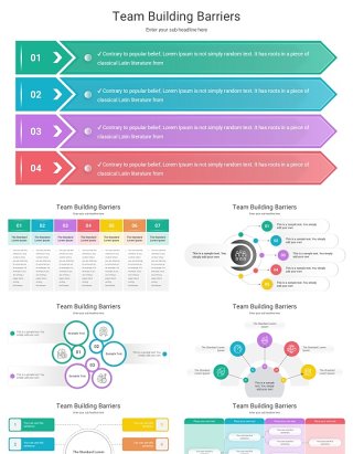 团队建设壁垒信息图PPT模板Team Building Barriers