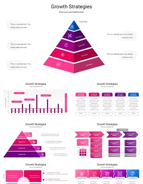 成长投资增长战略关系图信息图PPT模板Growth Strategies