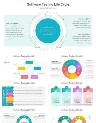 软件测试生命周期信息图PPT模板Software Testing Life Cycle