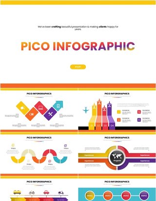 信息图表PPT模板素材Pico Infographic 3