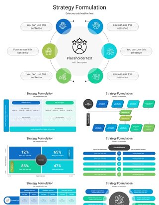 商业战略策略制定信息图PPT模板Strategy Formulation