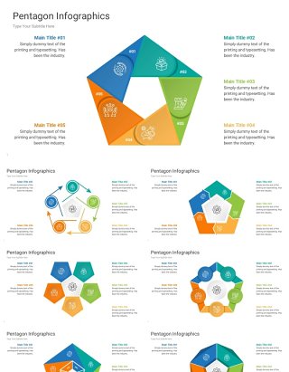 五边形信息图PPT模板Pentagon Infographics