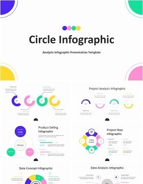 圆形信息图表PPT模板素材Circle Infographic