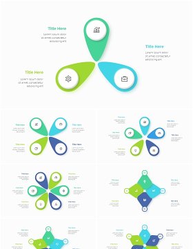 圆形图三角形信息图PPT模板Animated_Diagrams_Infographic_[Light]