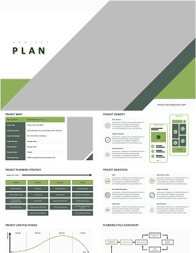 项目计划可插图PPT模板ProjectPlan_Green