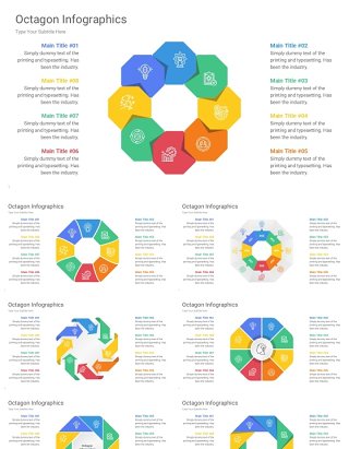 八角形信息图PPT模板Octagon Infographics