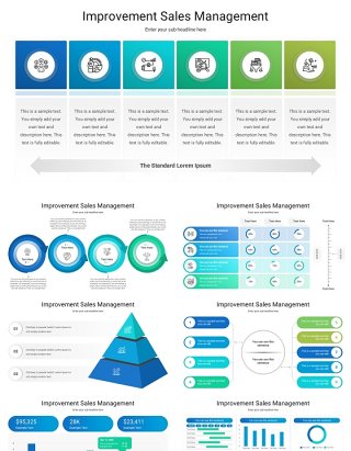 改进销售管理信息图PPT模板Improvement Sales Management