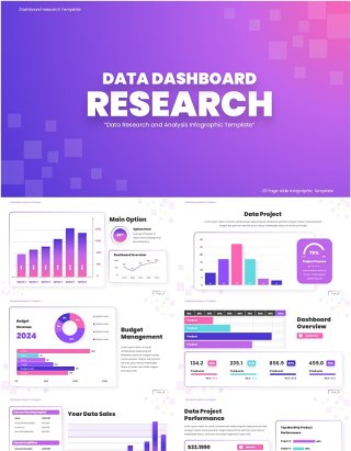 数据仪表分析PPT素材Data Dashboard Powerpoint