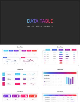 多形式表格信息图PPT模板素材Table