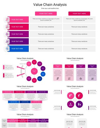 价值链分析PPT模板素材VALUE CHAIN ANALYSIS