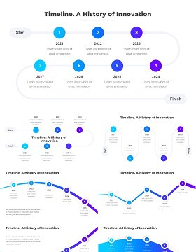 创新时间轴时间线PPT模板Timeline. A History of Innovation5