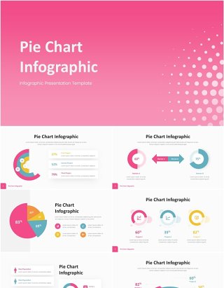 圆饼图PPT信息图表模板Pie Chart Infographic