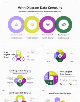 公司数据分析韦恩图文氏图PPT素材模板Venn Diagram V2