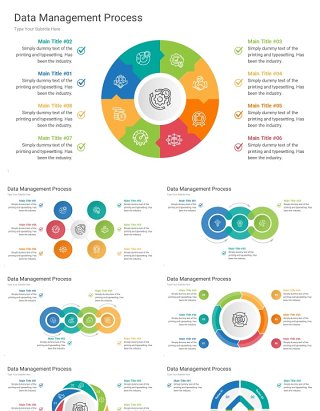 数据管理流程信息图PPT模板Data Management Process