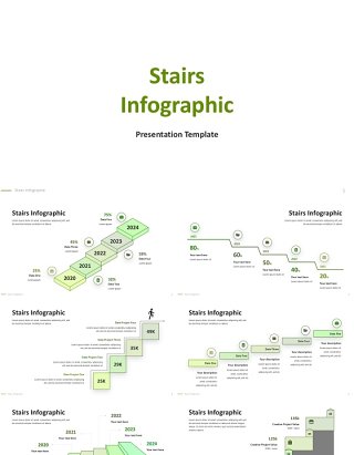 楼梯台阶信息图PPT模板Stairs Infographic