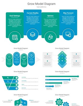 增长模型信息图PPT模板素材Grow Model Diagram