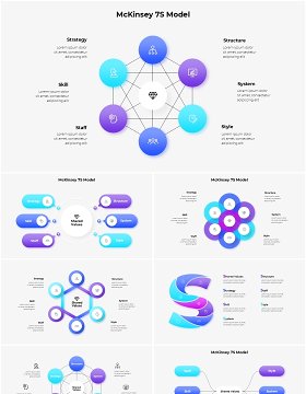 浅色麦肯锡信息图PPT模板素材McKinsey Infographic Light