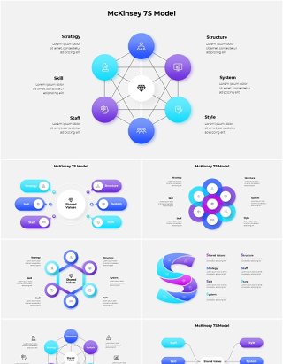 浅色麦肯锡信息图PPT模板素材McKinsey Infographic Light