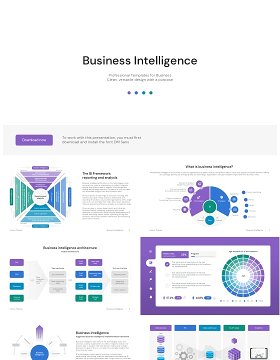 商业智能信息图PPT模板Business Intelligence