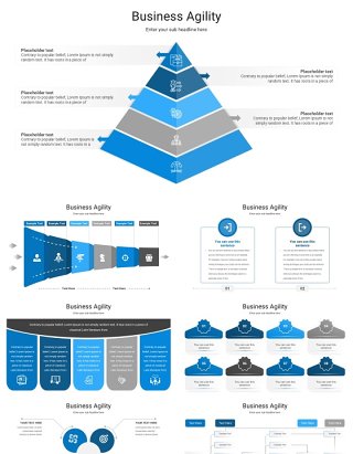 蓝色项目业务敏捷商业信息图ppt素材