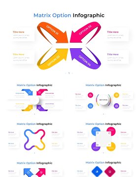 矩阵信息图PPT模板素材Matrix PowerPoint Infographic Template