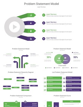 问题陈述模型PPT信息图模板素材Problem Statement Model