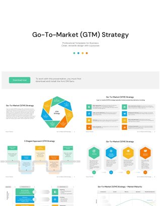 GTM市场战略信息图PPT模板素材 Go To Market Strategy GTM