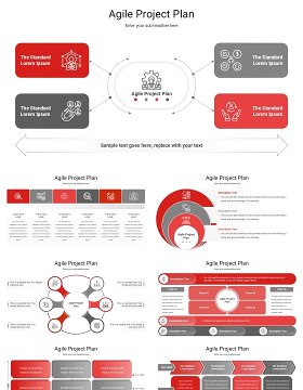 项目计划策略规划信息图PPT模板Agile Project Plan