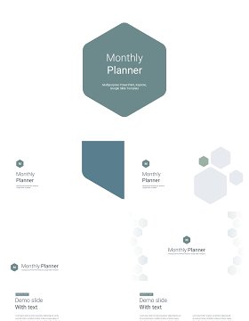 灰色月度计划规划工作汇报PPT动态模板可插图Monthly Planner animation