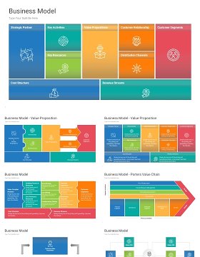 商业经营模式信息图PPT模板素材Business Model