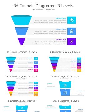 漏斗图信息图PPT模板素材Funnel